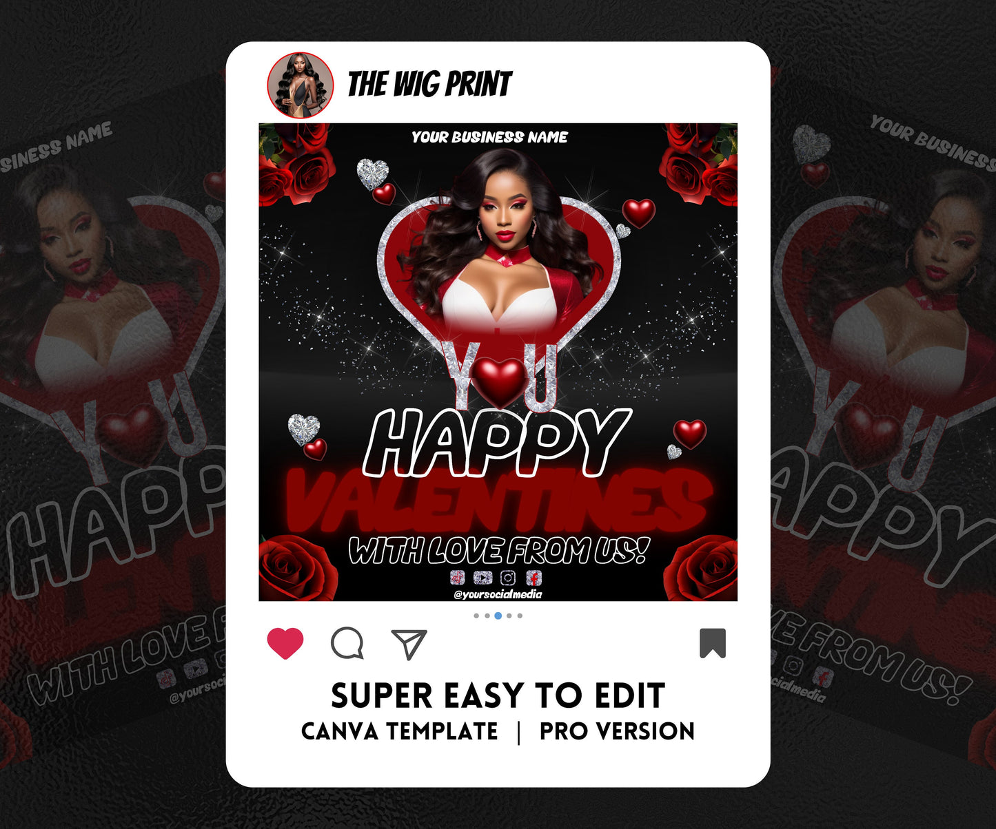 VDay | Happy Valentines | 1 Flyer | Valentines You Theme | DIY | CANVA | Social Media Flyer