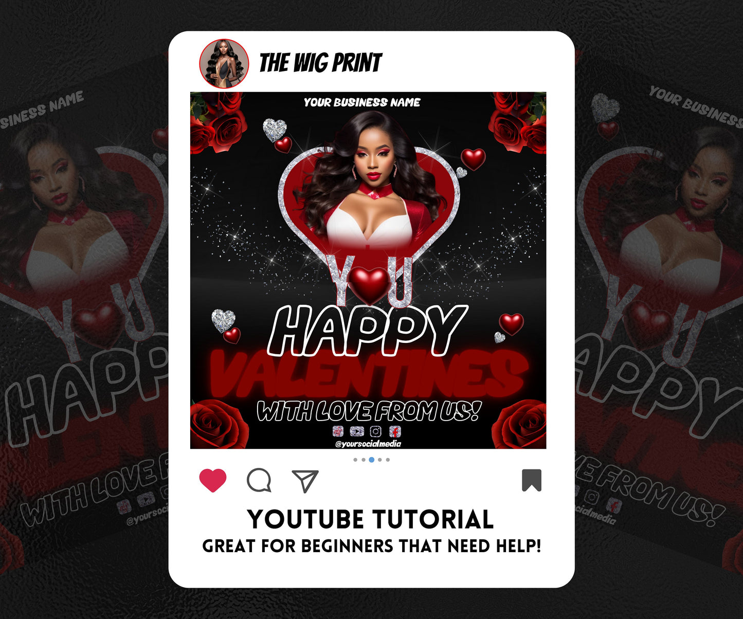 VDay | Happy Valentines | 1 Flyer | Valentines You Theme | DIY | CANVA | Social Media Flyer