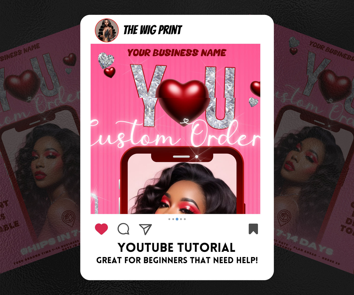 VDay | Custom Orders | 1 Flyer | Valentines You Theme | DIY | CANVA | Social Media Flyer