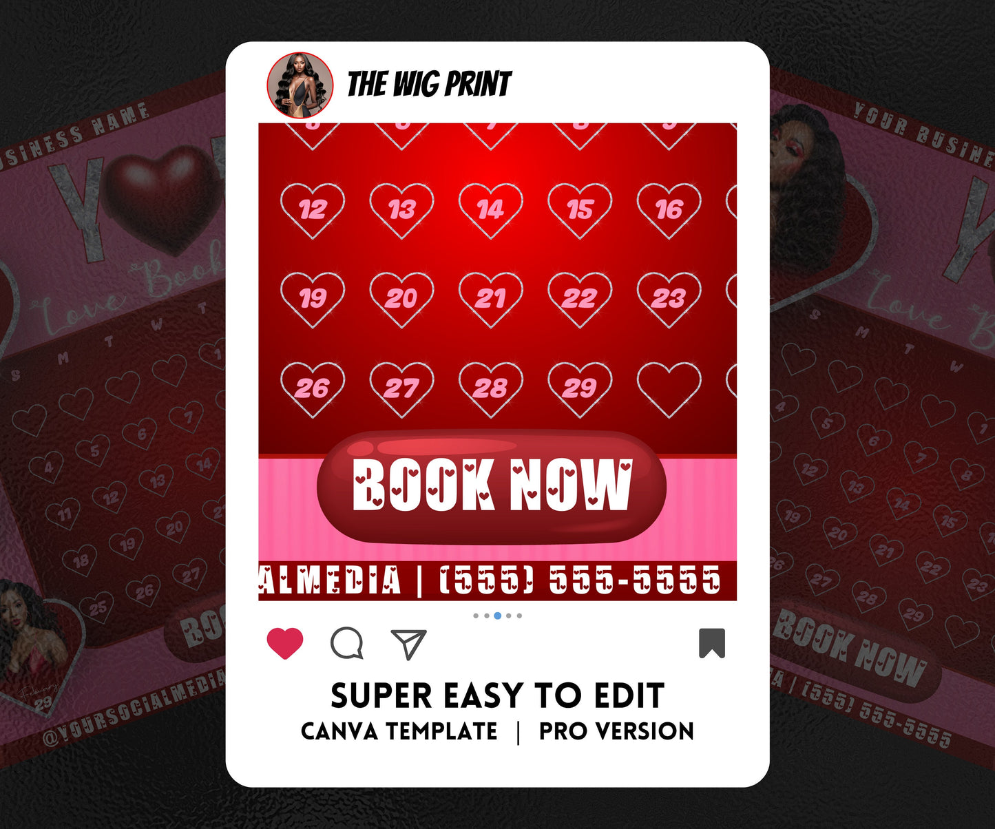 VDay | Love Bookings | 1 Flyer | Valentines You Theme | DIY | CANVA | Social Media Flyer