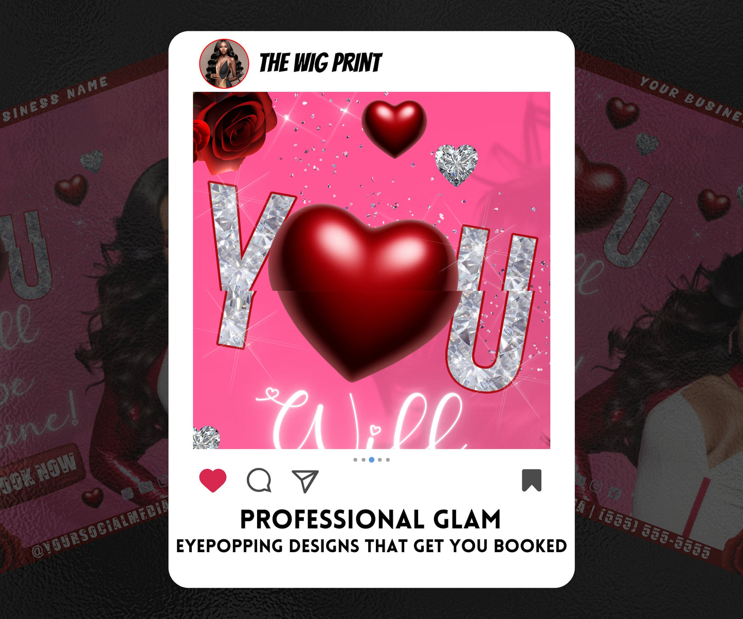 VDay | You Will Be Mine | 1 Flyer | Valentines You Theme | DIY | CANVA | Social Media Flyer