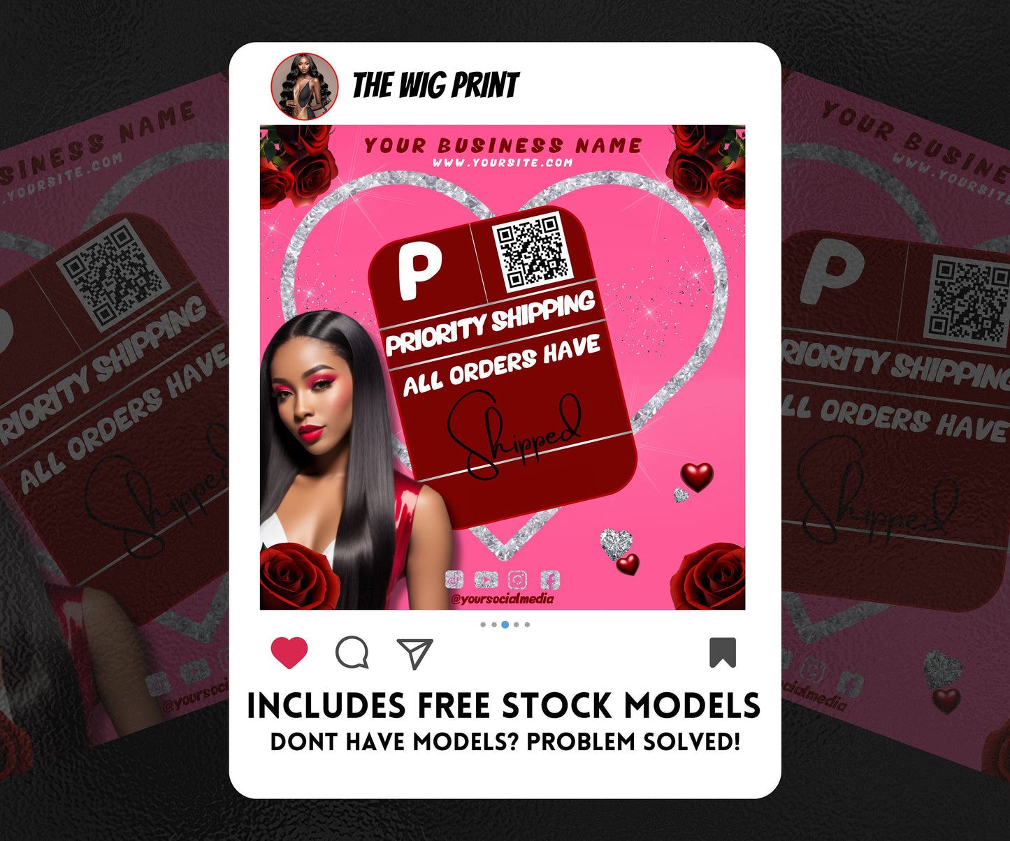 VDay | All Orders Shipped | 1 Flyer | Valentines You Theme | DIY | CANVA | Social Media Flyer