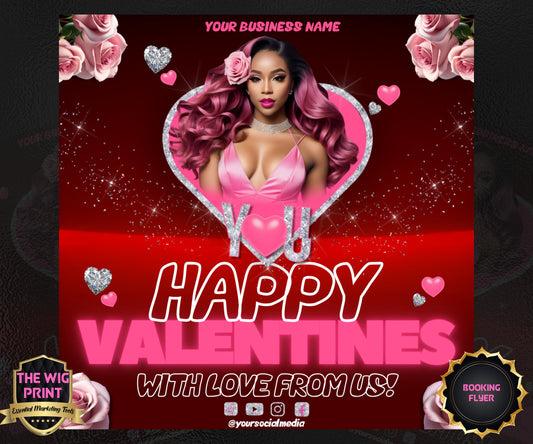 VDay | Happy Valentines | 1 Flyer | Valentines You Theme | DIY | CANVA | Social Media Flyer