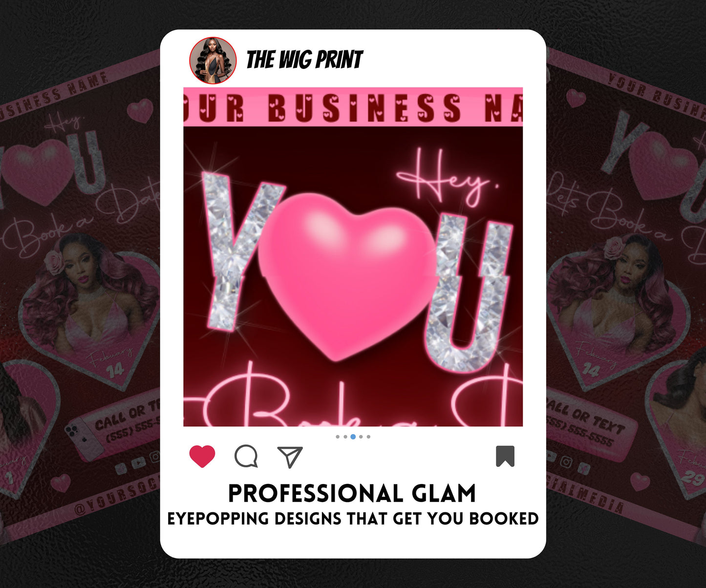 VDay | Lets Book a Date | 1 Flyer | Valentines You Theme | DIY | CANVA | Social Media Flyer