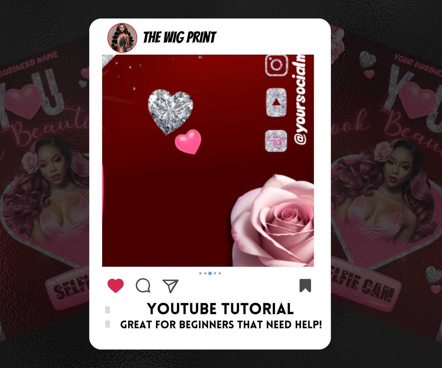 VDay | Selfie Cam | 1 Flyer | Valentines You Theme | DIY | CANVA | Social Media Flyer