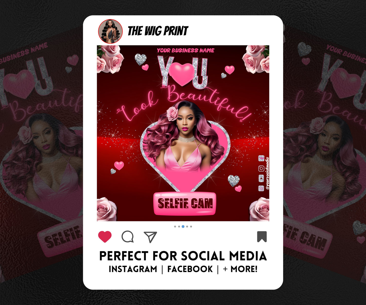 VDay | Selfie Cam | 1 Flyer | Valentines You Theme | DIY | CANVA | Social Media Flyer