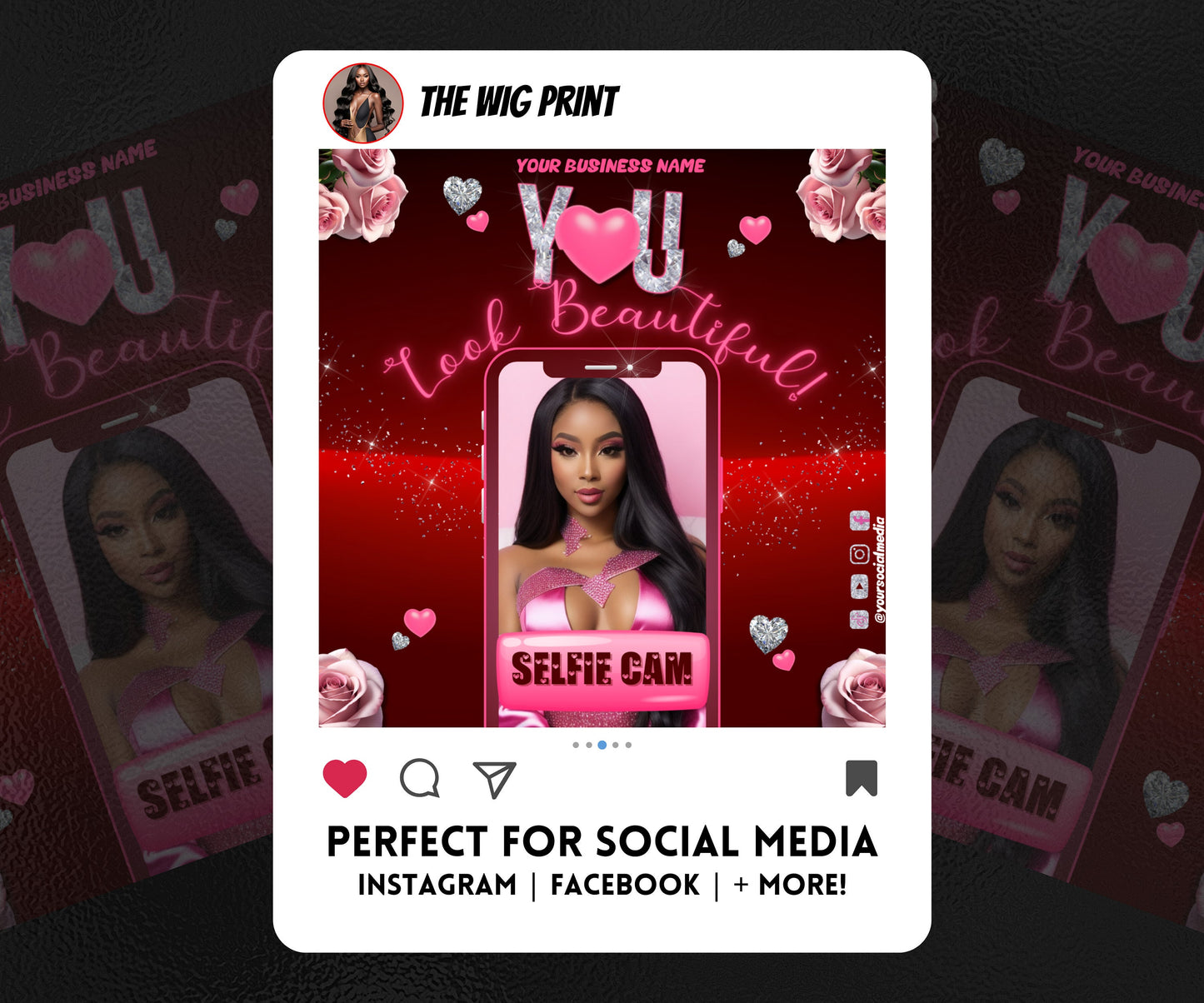 VDay | Selfie Cam | 1 Flyer | Valentines You Theme | DIY | CANVA | Social Media Flyer