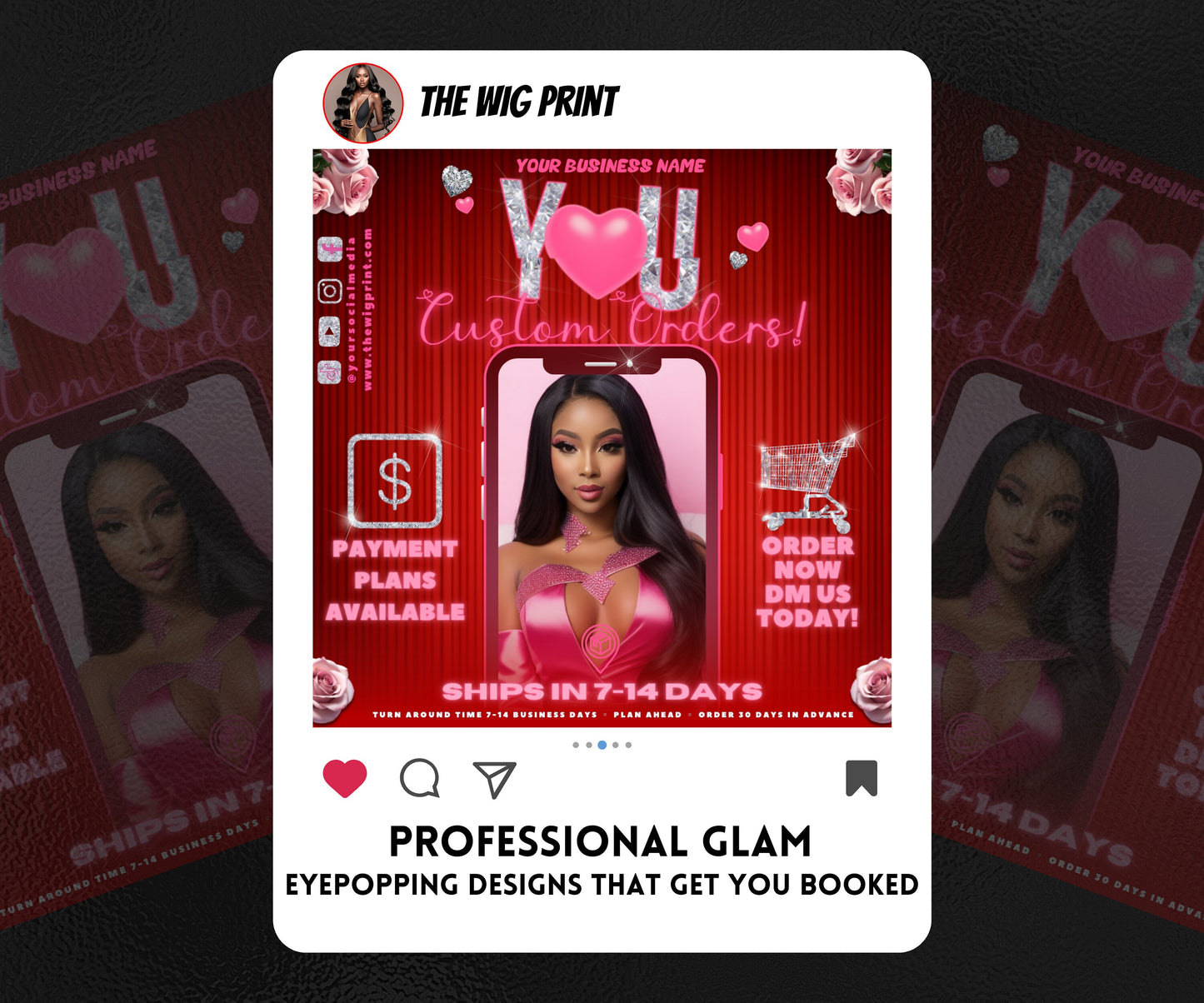 VDay | Custom Orders | 1 Flyer | Valentines You Theme | DIY | CANVA | Social Media Flyer