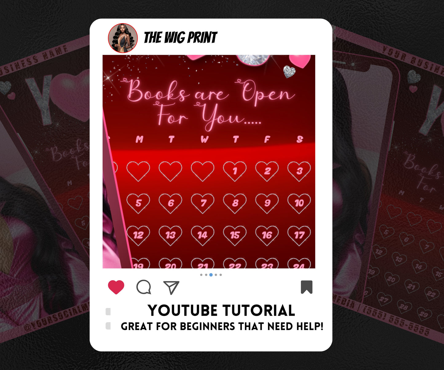 VDay | Books are Open | 1 Flyer | Valentines You Theme | DIY | CANVA | Social Media Flyer