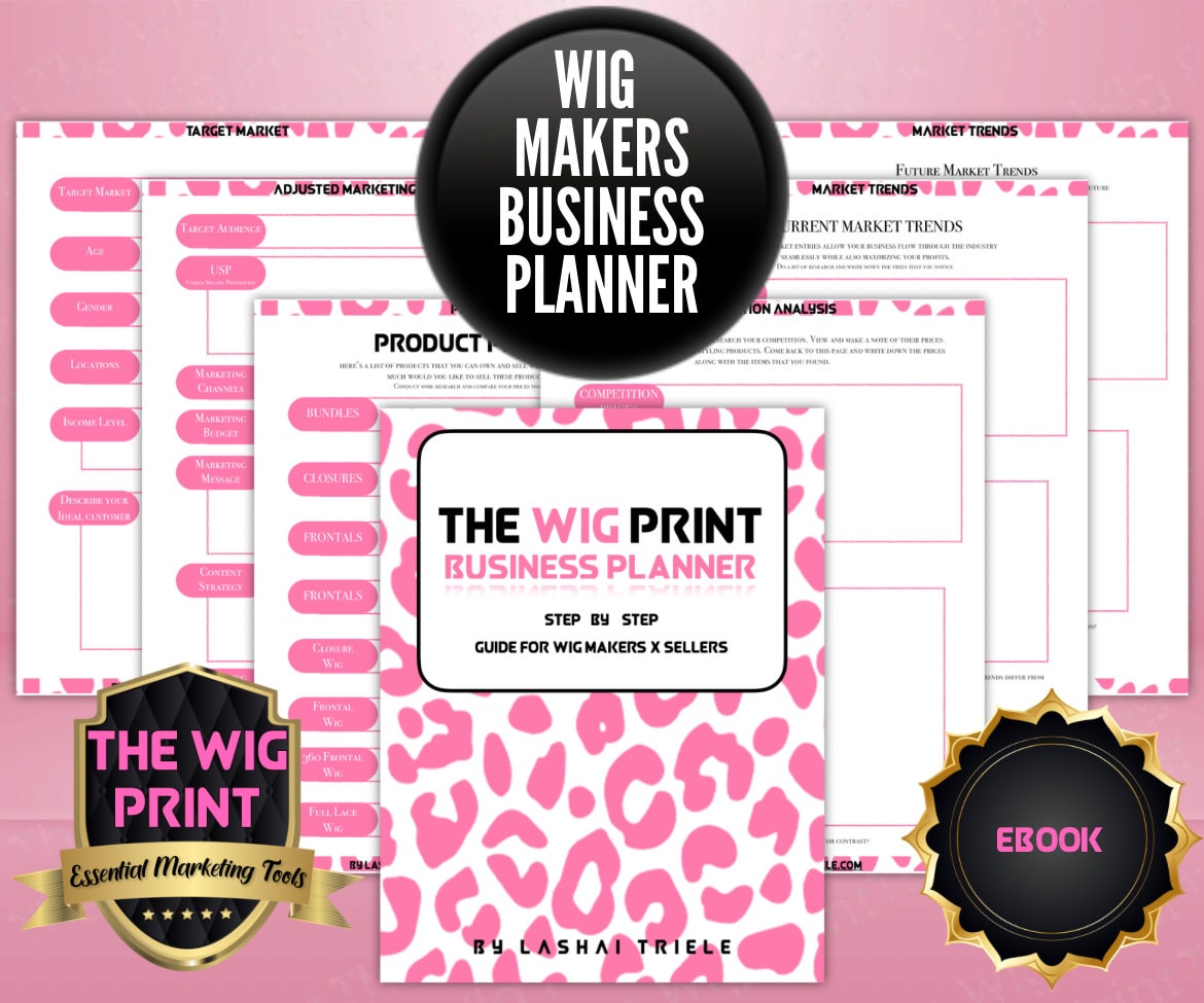 The Wig Print Business Planner | Plan a Successful Business Journey | Digital Download