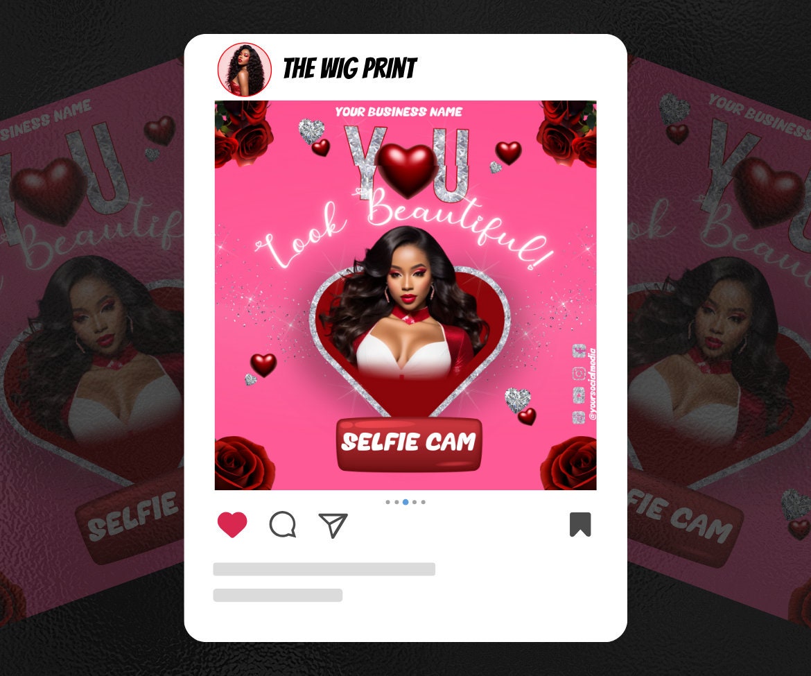 Valentines Sale 20 Flyers | YOU Theme | Red + Pink | Hair + Wig, Nail, Lashes, & Makeup Industry | DIY | CANVA | Instagram | Facebook