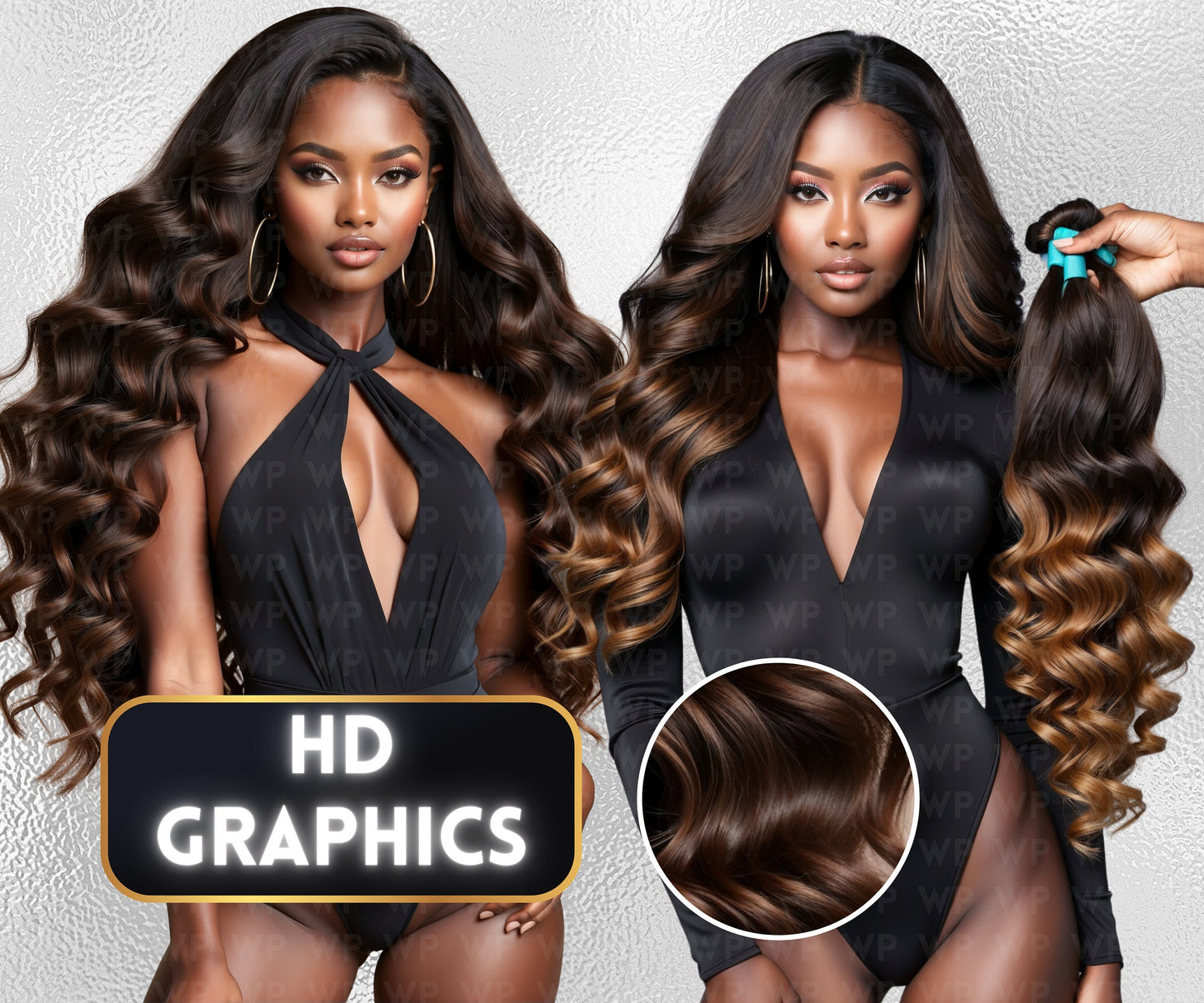 Ai Baddies Luxury Hair | 25 Models | All Black Everything | UHD Hair Photography | Model Stock Photos