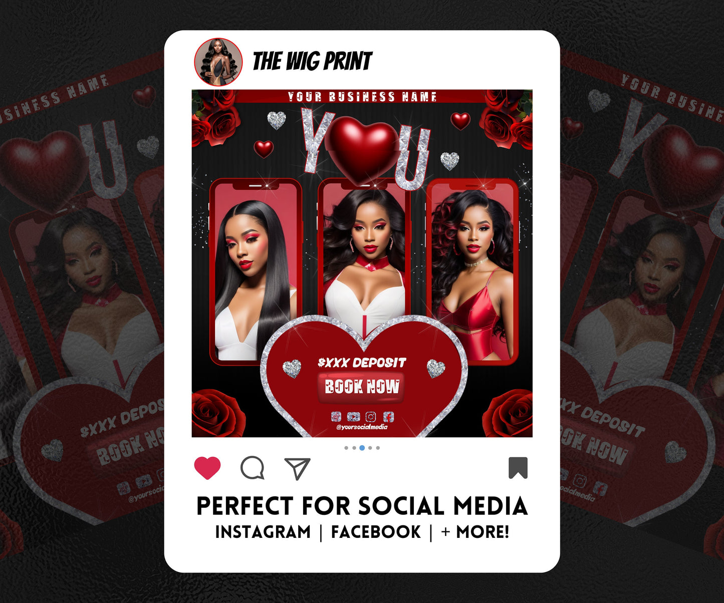 VDay | Book Now | 1 Flyer | Valentines You Theme | DIY | CANVA | Social Media Flyer