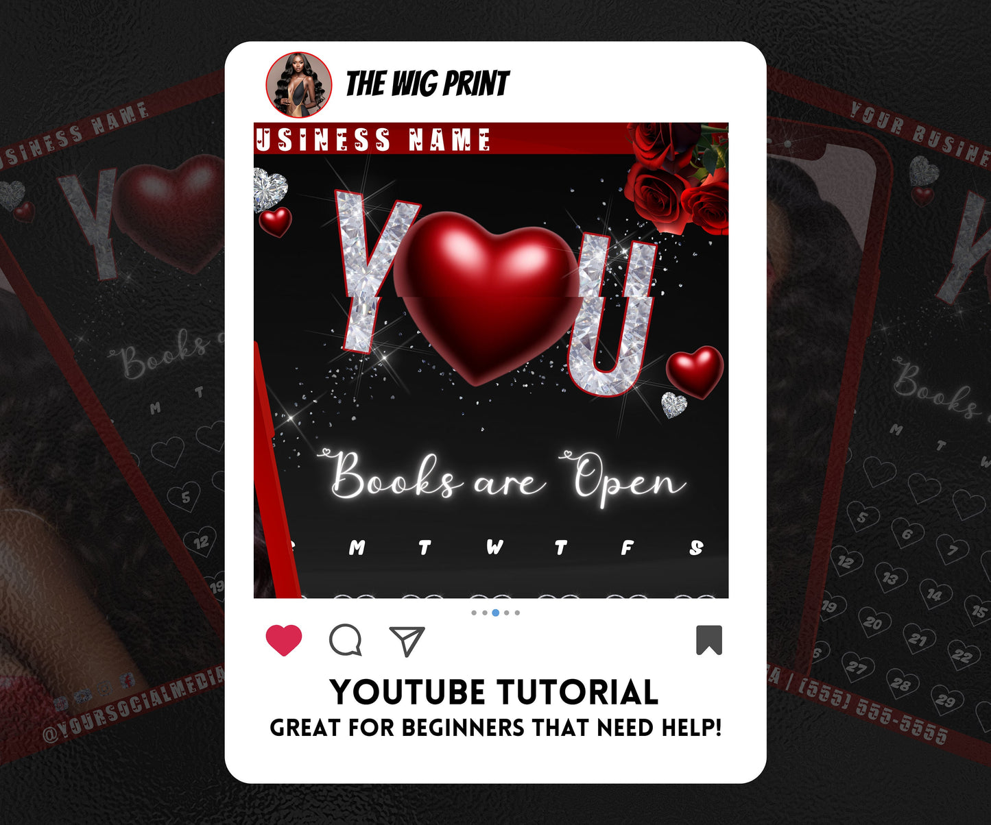 VDay | Books are Open | 1 Flyer | Valentines You Theme | DIY | CANVA | Social Media Flyer