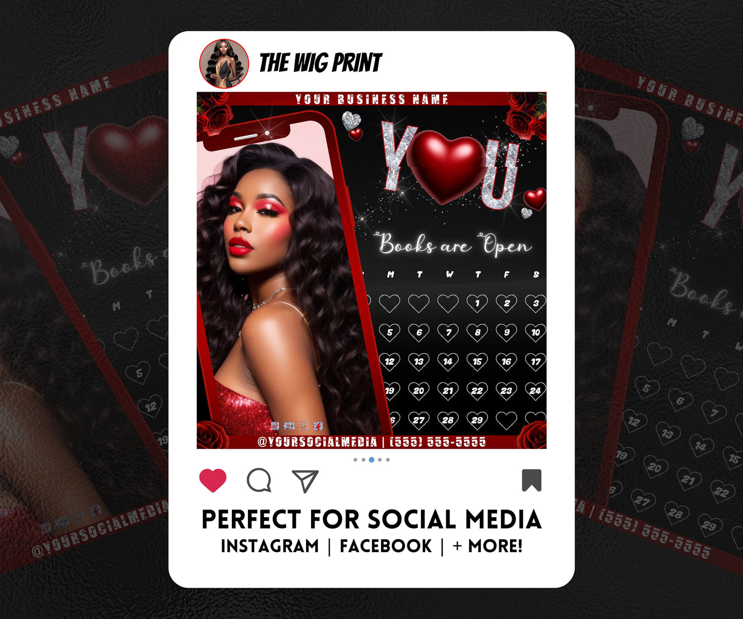 VDay | Books are Open | 1 Flyer | Valentines You Theme | DIY | CANVA | Social Media Flyer