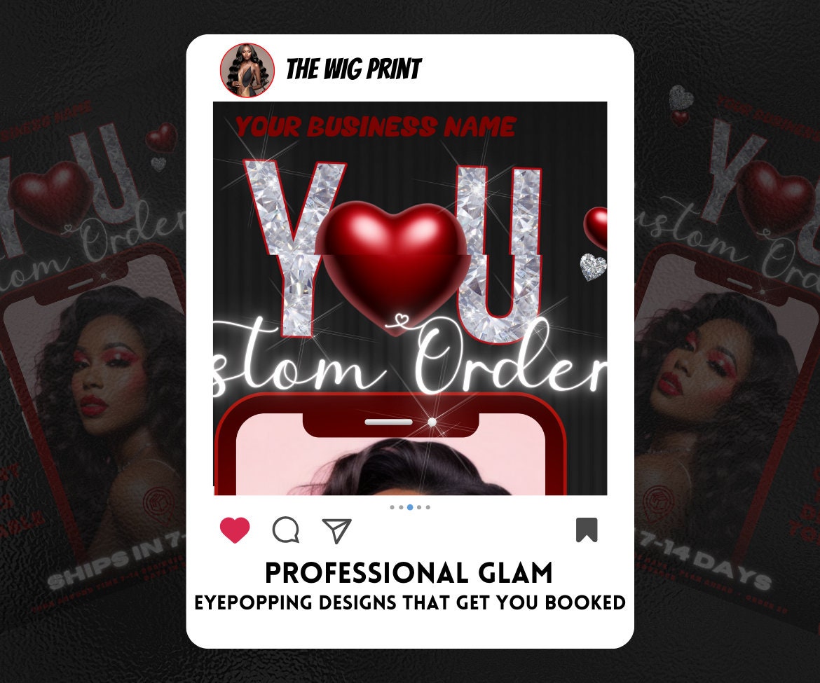 VDay | Custom Orders | 1 Flyer | Valentines You Theme | DIY | CANVA | Social Media Flyer