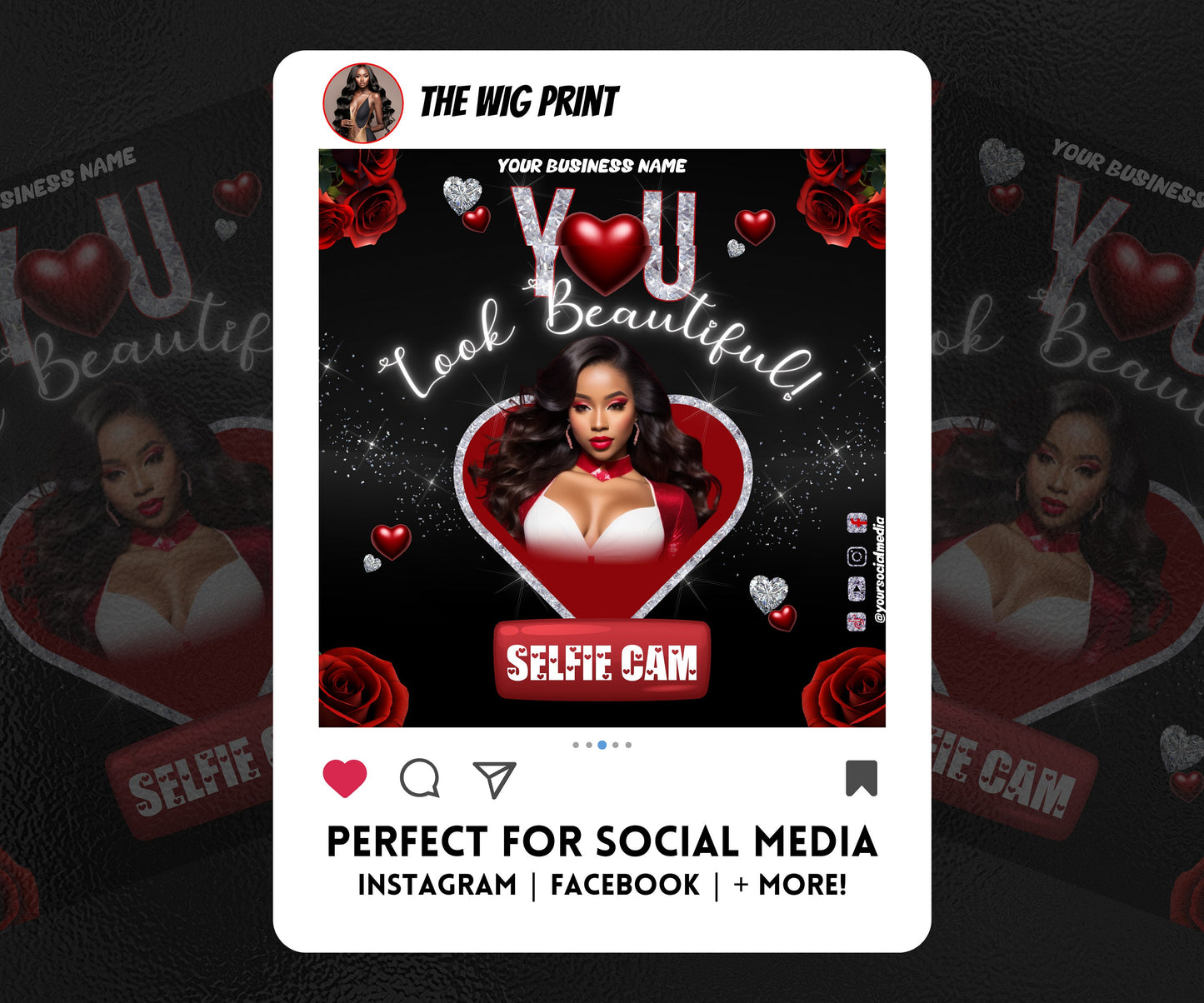 VDay | Selfie Cam | 1 Flyer | Valentines You Theme | DIY | CANVA | Social Media Flyer