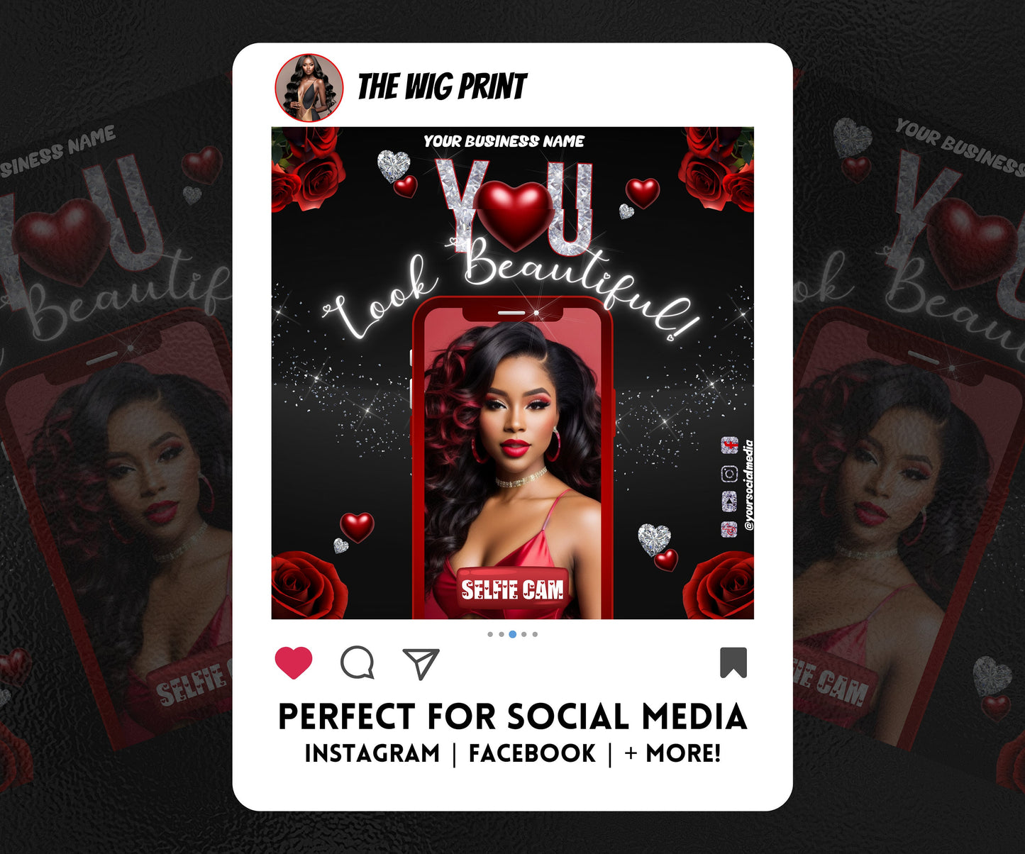 VDay | Selfie Cam | 1 Flyer | Valentines You Theme | DIY | CANVA | Social Media Flyer