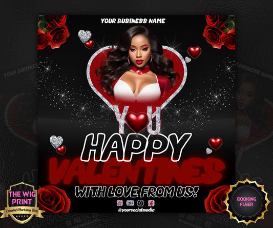 VDay | Happy Valentines | 1 Flyer | Valentines You Theme | DIY | CANVA | Social Media Flyer