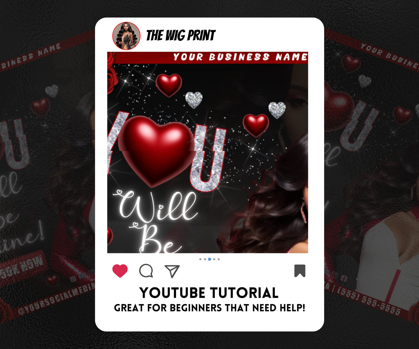 VDay | You Will Be Mine | 1 Flyer | Valentines You Theme | DIY | CANVA | Social Media Flyer