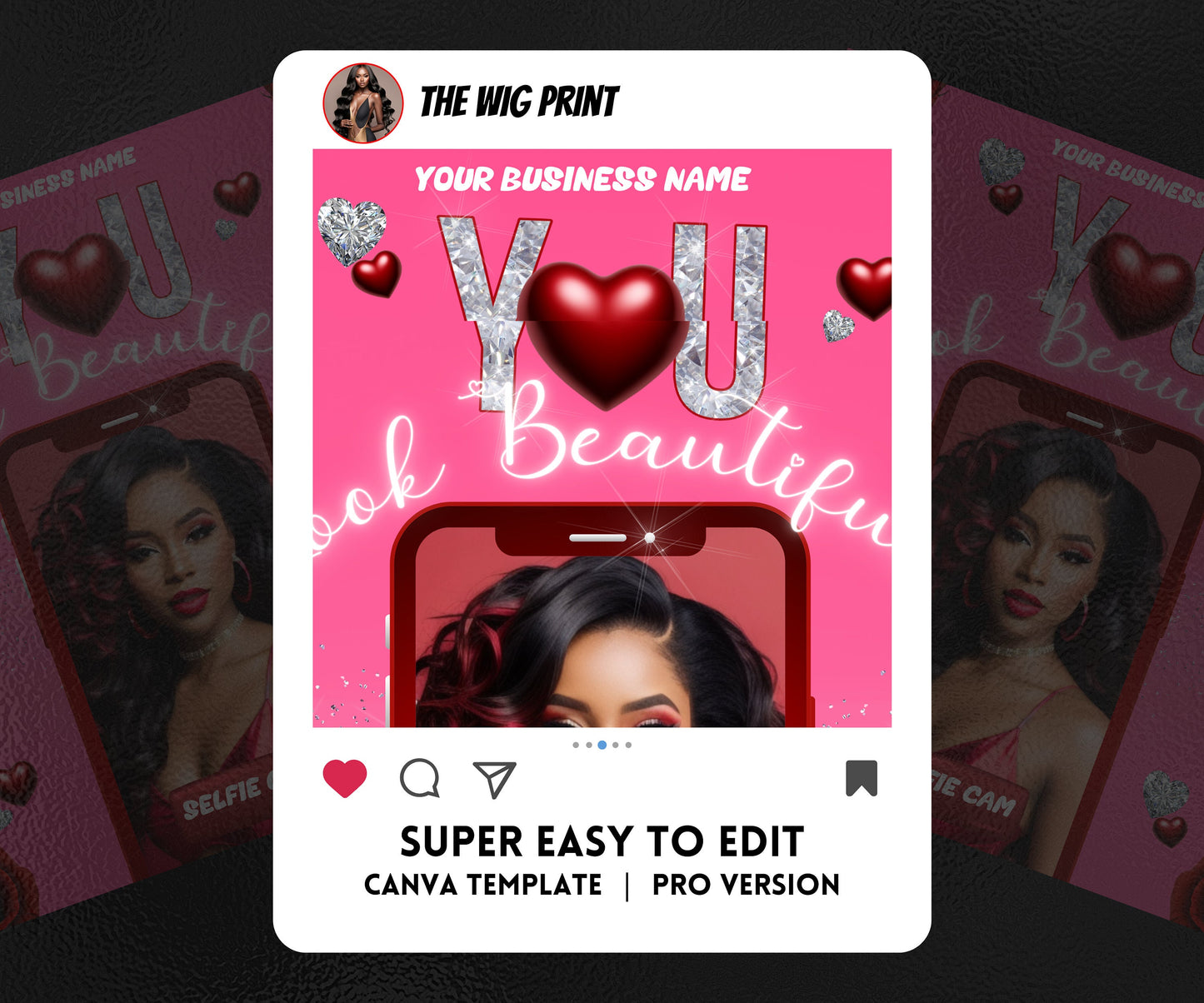 VDay | Selfie Cam | 1 Flyer | Valentines You Theme | DIY | CANVA | Social Media Flyer