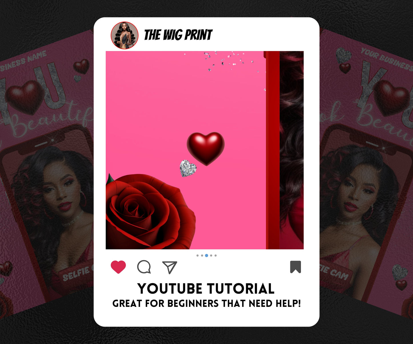 VDay | Selfie Cam | 1 Flyer | Valentines You Theme | DIY | CANVA | Social Media Flyer