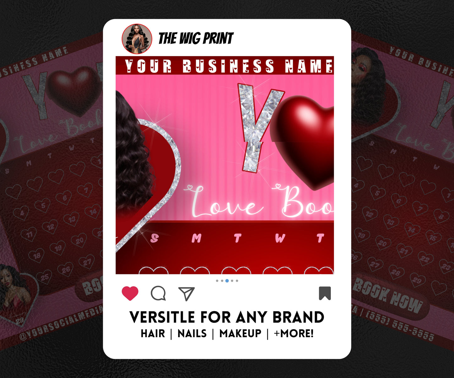 VDay | Love Bookings | 1 Flyer | Valentines You Theme | DIY | CANVA | Social Media Flyer