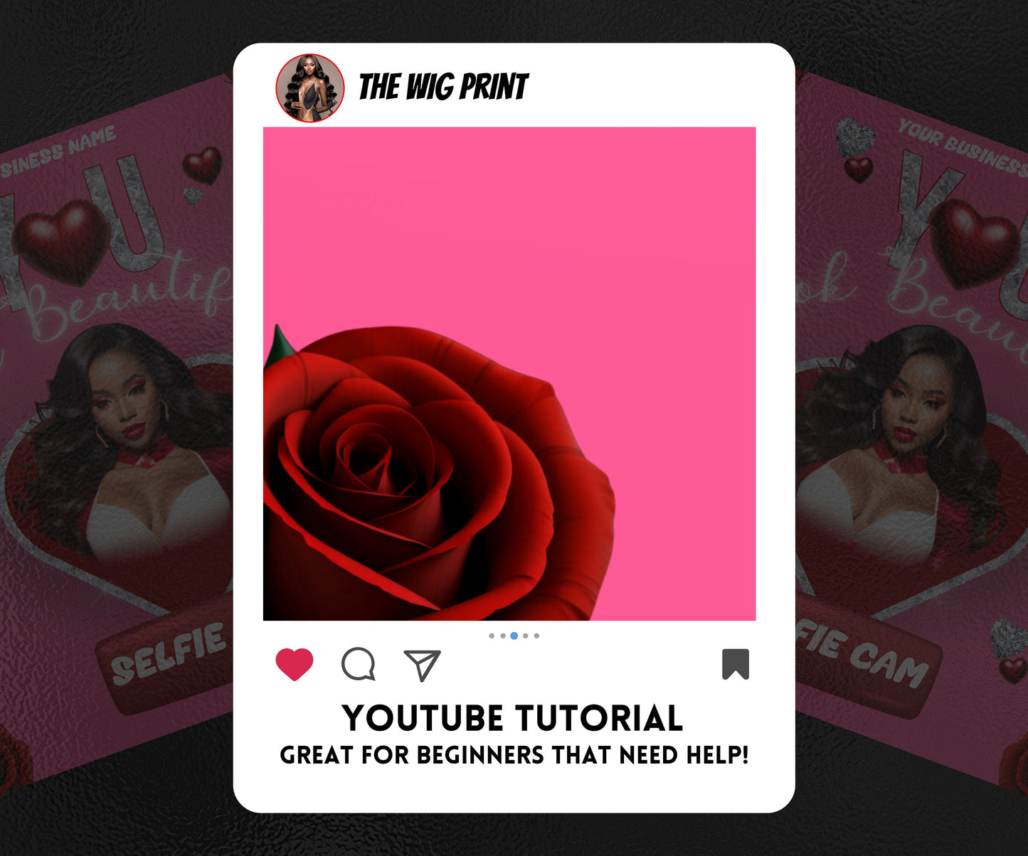 VDay | Selfie Cam | 1 Flyer | Valentines You Theme | DIY | CANVA | Social Media Flyer