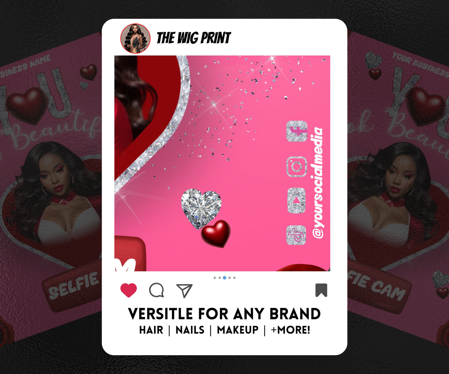 VDay | Selfie Cam | 1 Flyer | Valentines You Theme | DIY | CANVA | Social Media Flyer