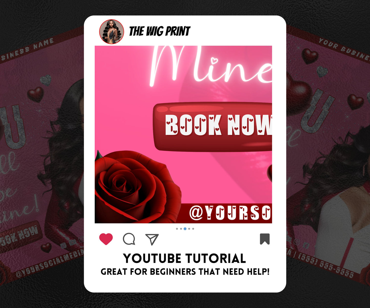 VDay | You Will Be Mine | 1 Flyer | Valentines You Theme | DIY | CANVA | Social Media Flyer