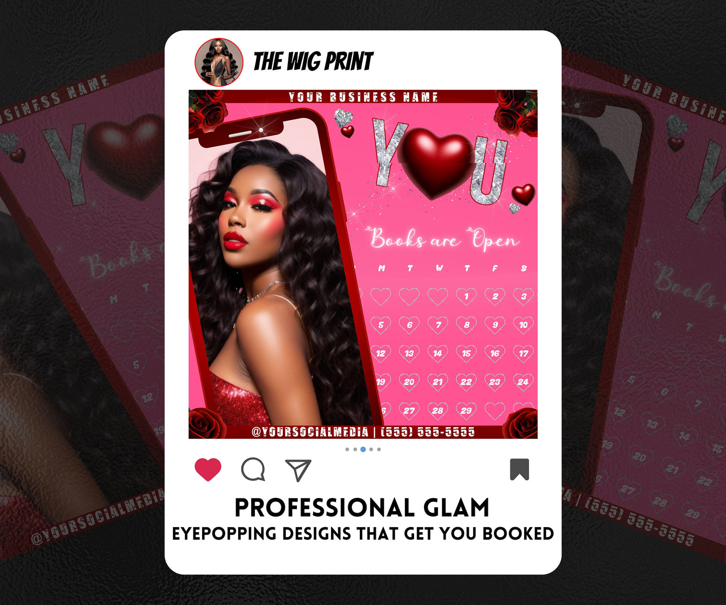 VDay | Books are Open | 1 Flyer | Valentines You Theme | DIY | CANVA | Social Media Flyer