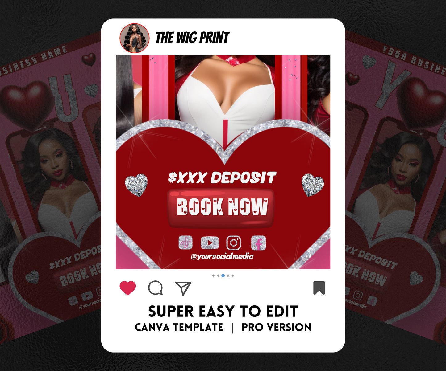 VDay | Book Now | 1 Flyer | Valentines You Theme | DIY | CANVA | Social Media Flyer