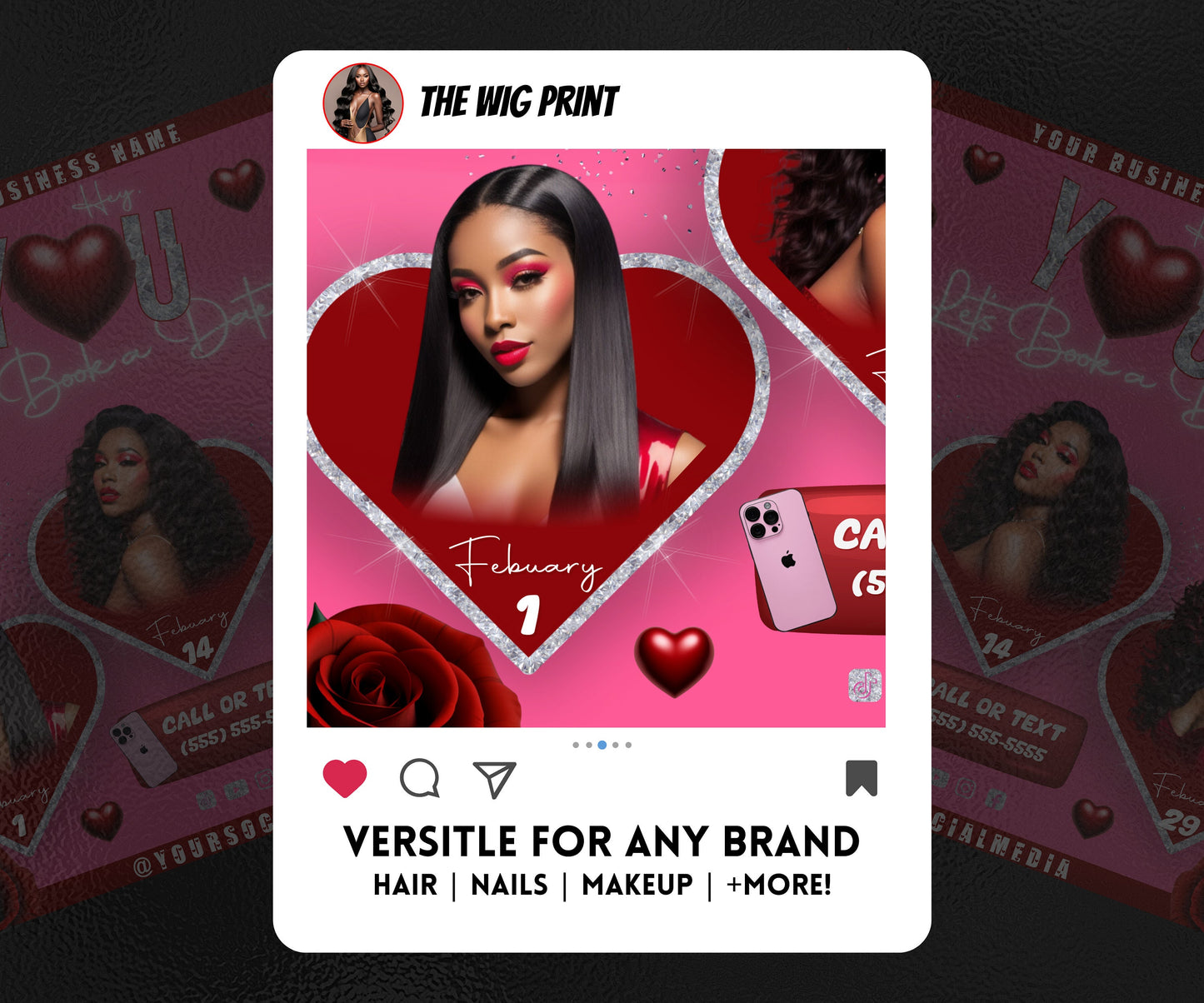 VDay | Lets Book a Date | 1 Flyer | Valentines You Theme | DIY | CANVA | Social Media Flyer