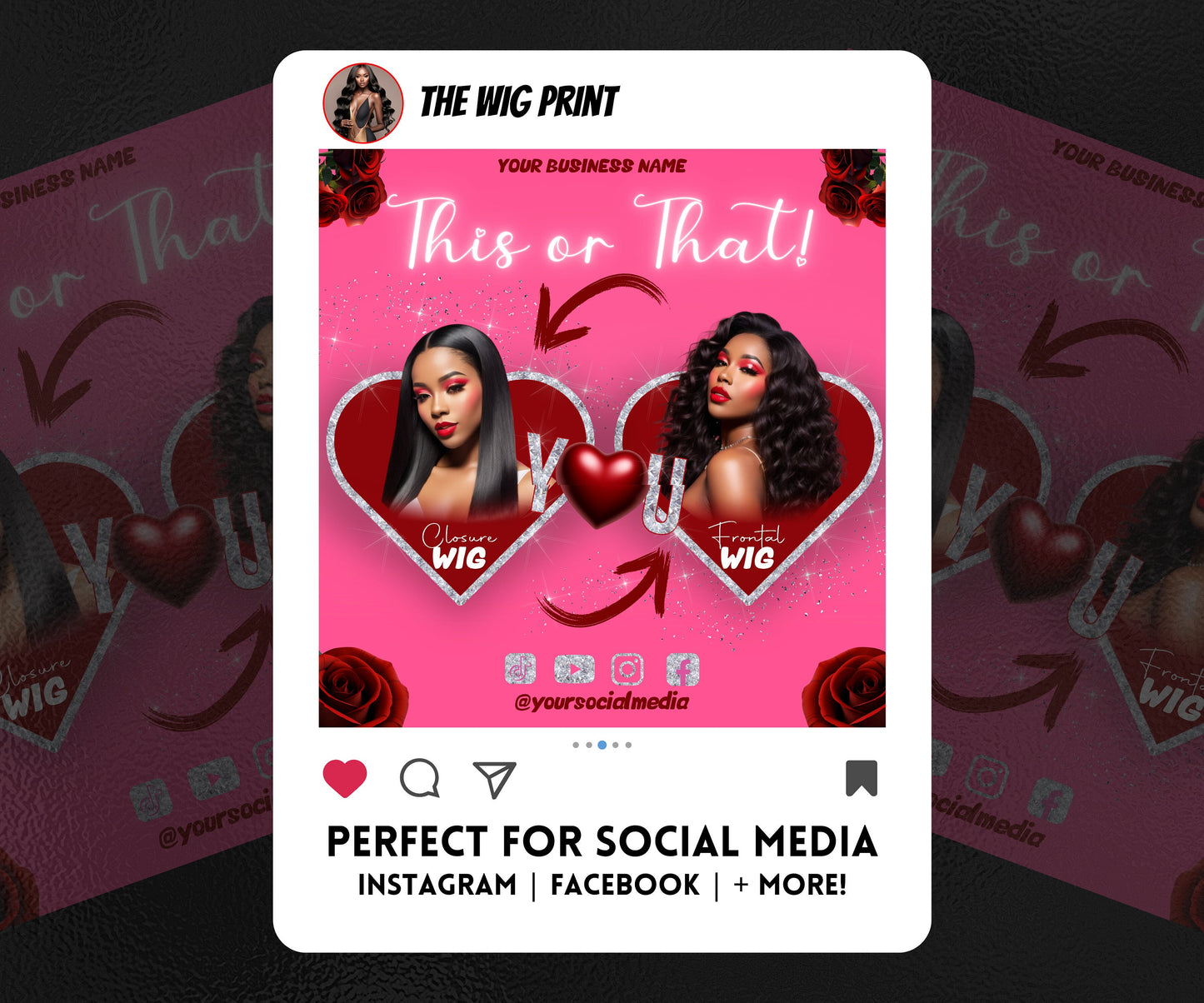 VDay | This or That? | 1 Flyer | Valentines You Theme | DIY | CANVA | Social Media Flyer