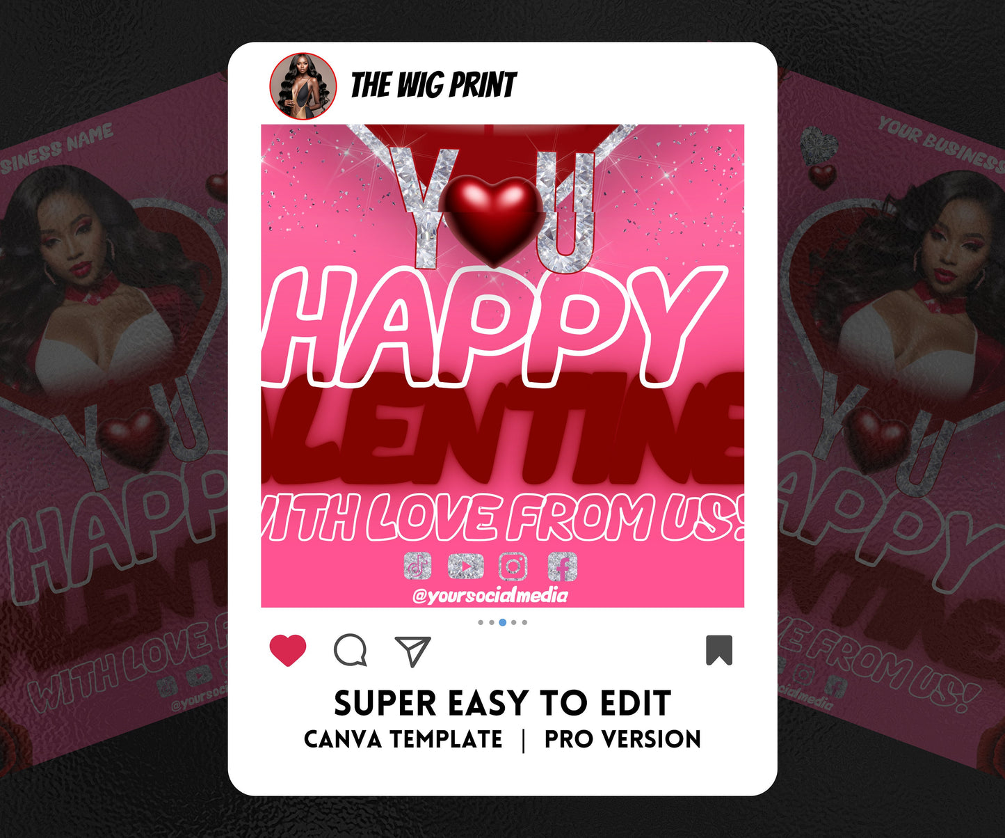 VDay | Happy Valentines | 1 Flyer | Valentines You Theme | DIY | CANVA | Social Media Flyer