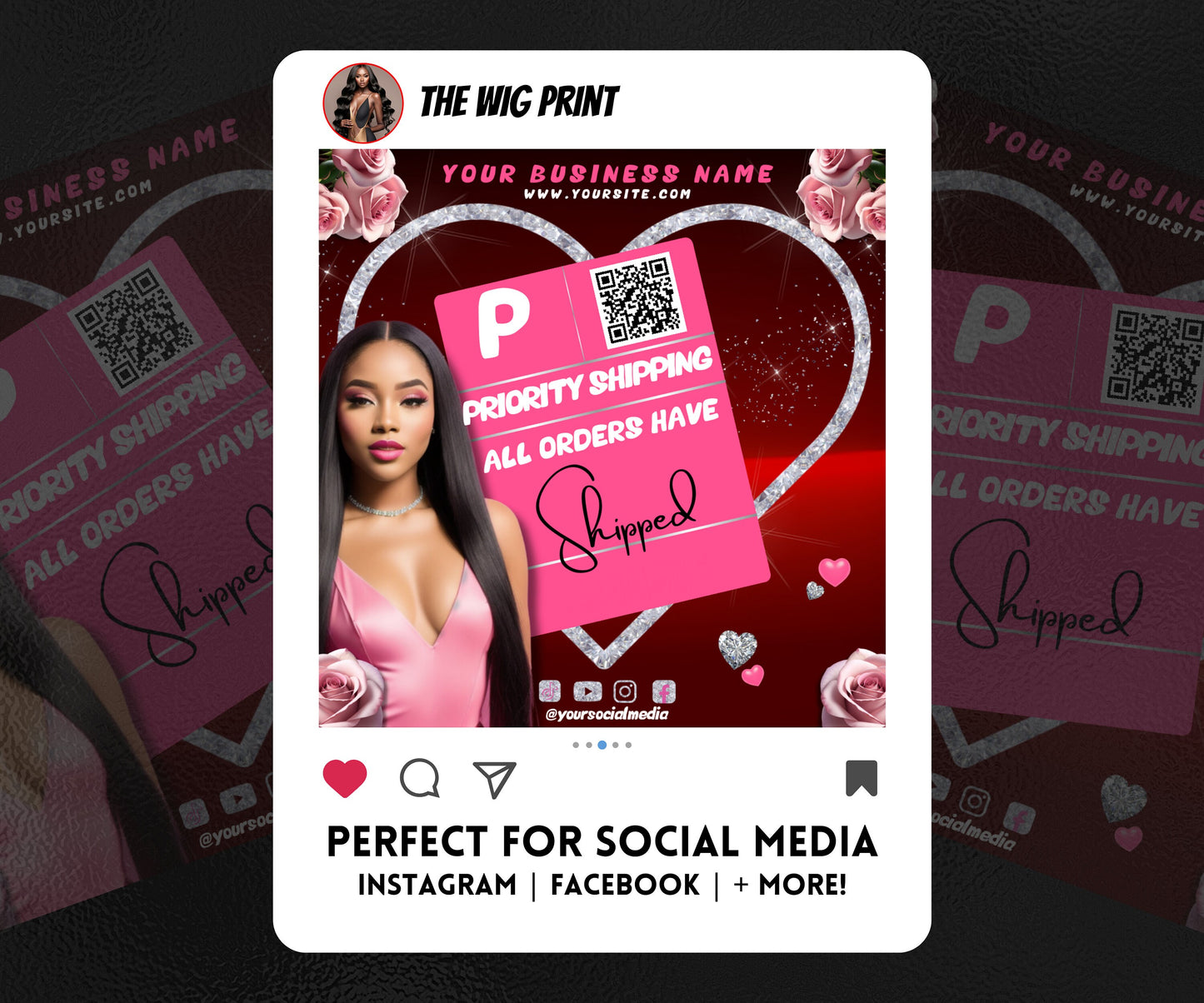 VDay | All Orders Shipped | 1 Flyer | Valentines You Theme | DIY | CANVA | Social Media Flyer