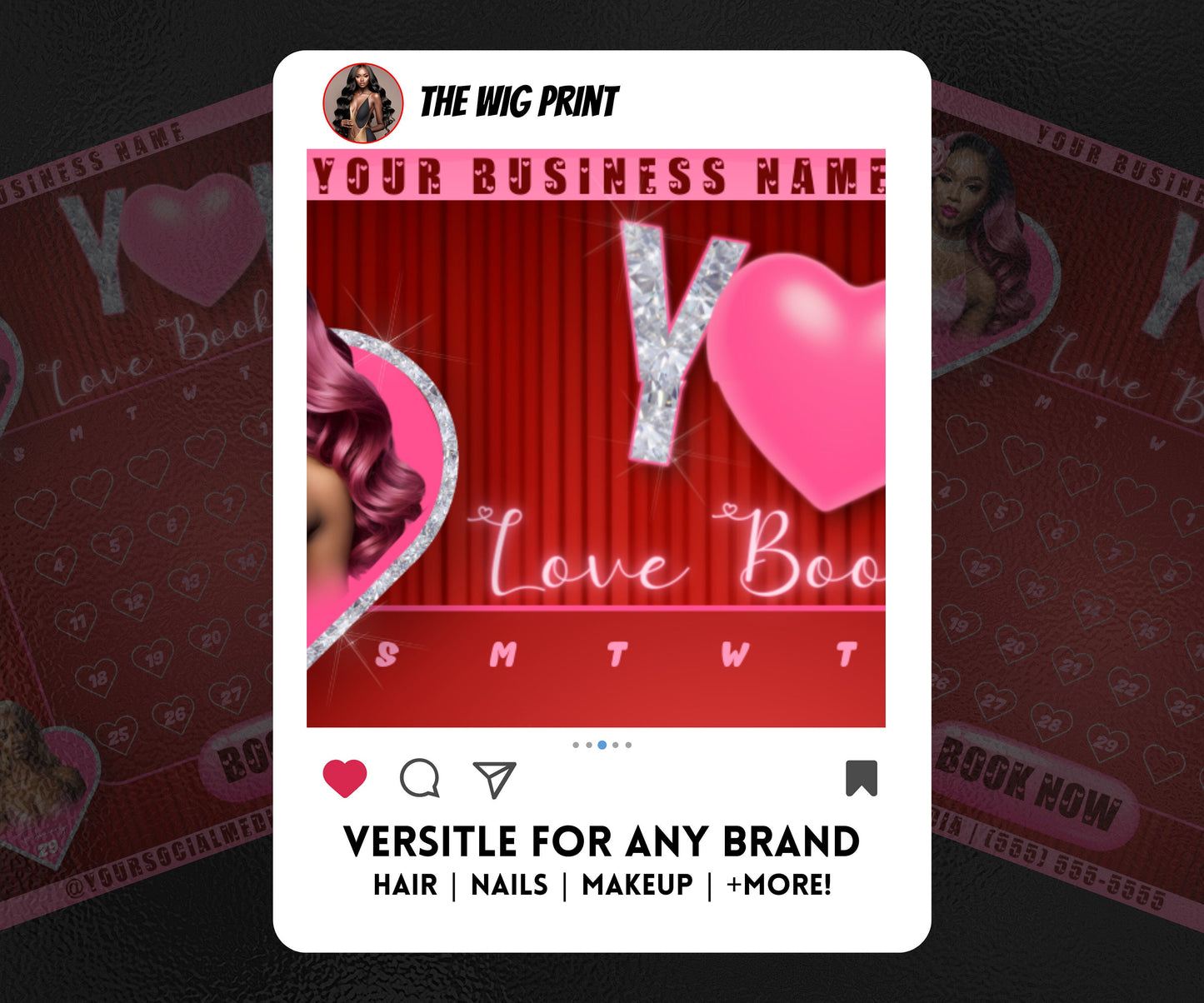 VDay | Love Bookings | 1 Flyer | Valentines You Theme | DIY | CANVA | Social Media Flyer