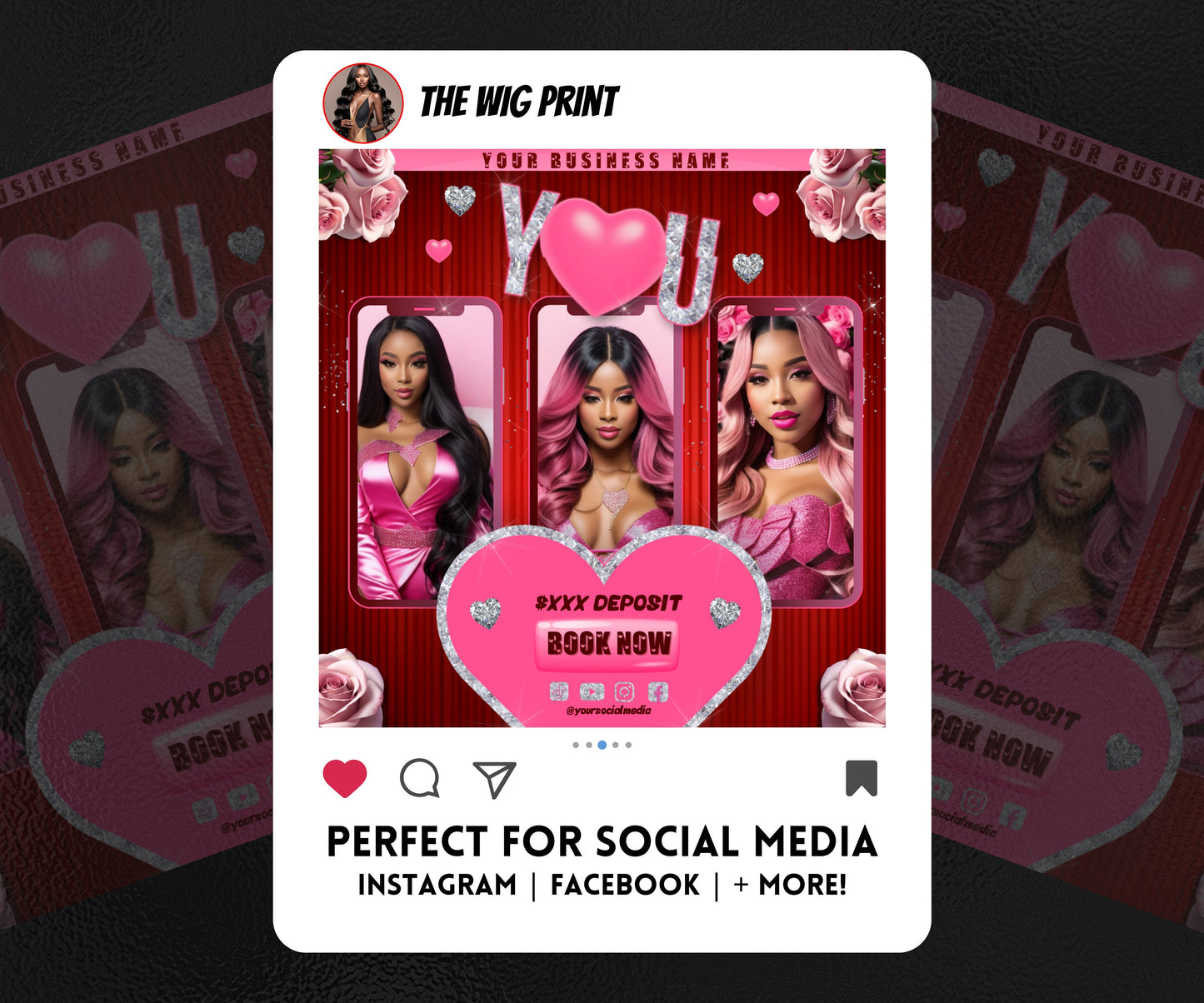 VDay | Book Now | 1 Flyer | Valentines You Theme | DIY | CANVA | Social Media Flyer