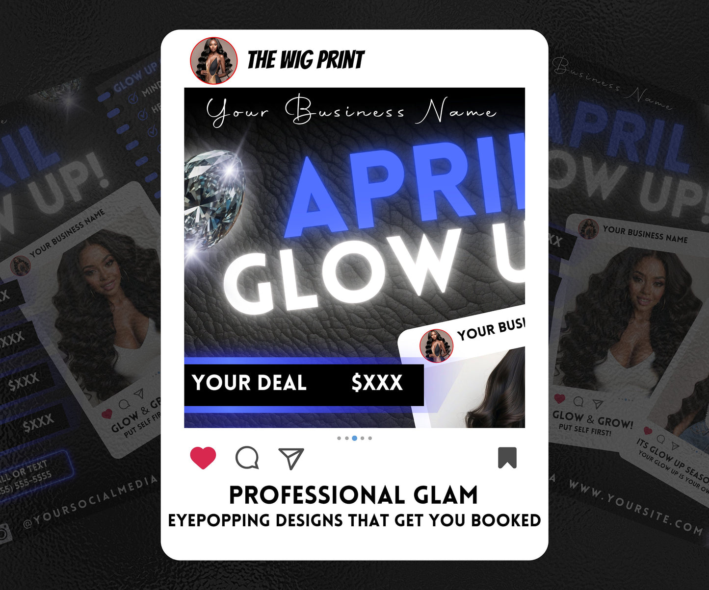 April Bookings | 1 Flyer | DIY | CANVA |Hair + Beauty | Social Media Flyer