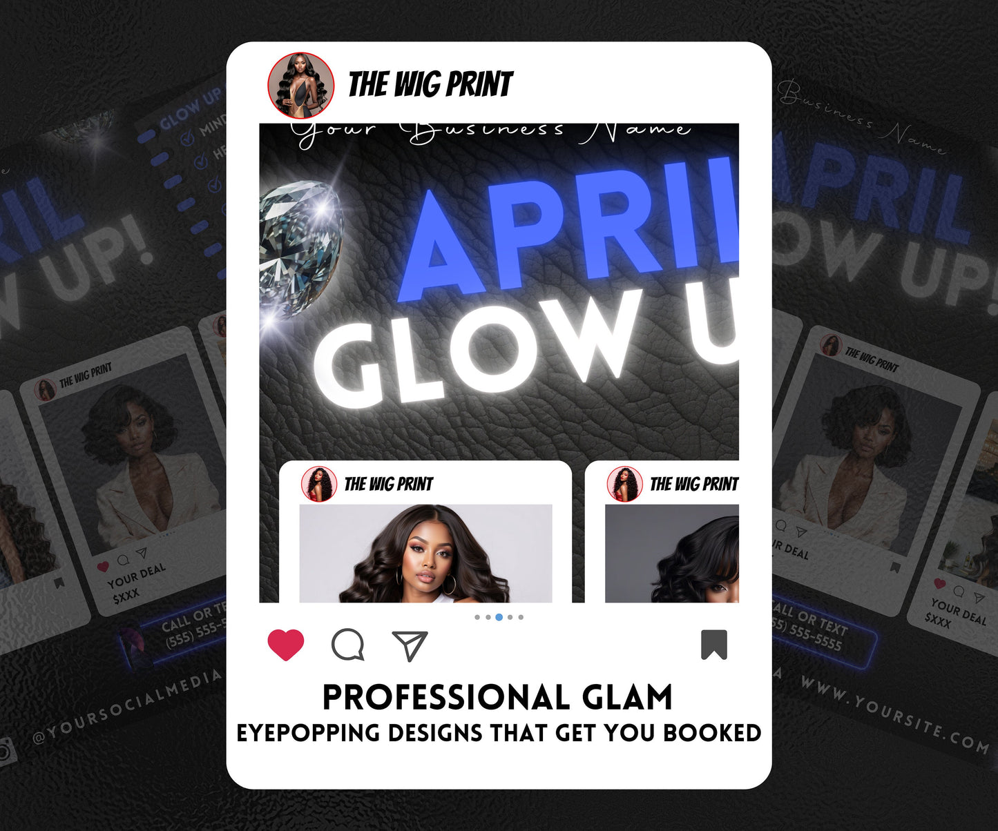 April Bookings | 1 Flyer | DIY | CANVA |Hair + Beauty | Social Media Flyer