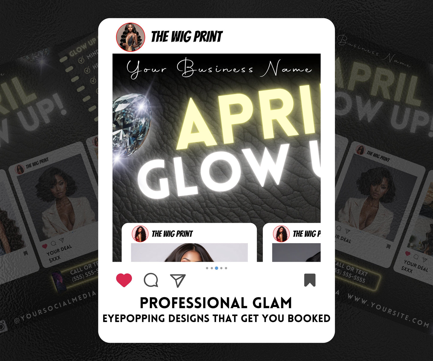 April Bookings | 1 Flyer | DIY | CANVA |Hair + Beauty | Social Media Flyer