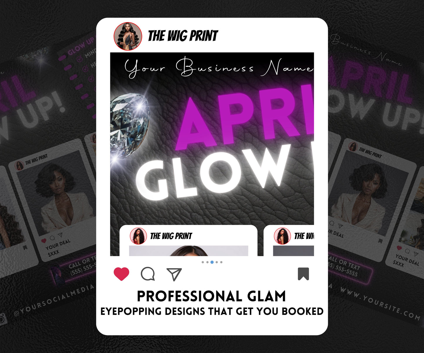 April Bookings | 1 Flyer | DIY | CANVA |Hair + Beauty | Social Media Flyer