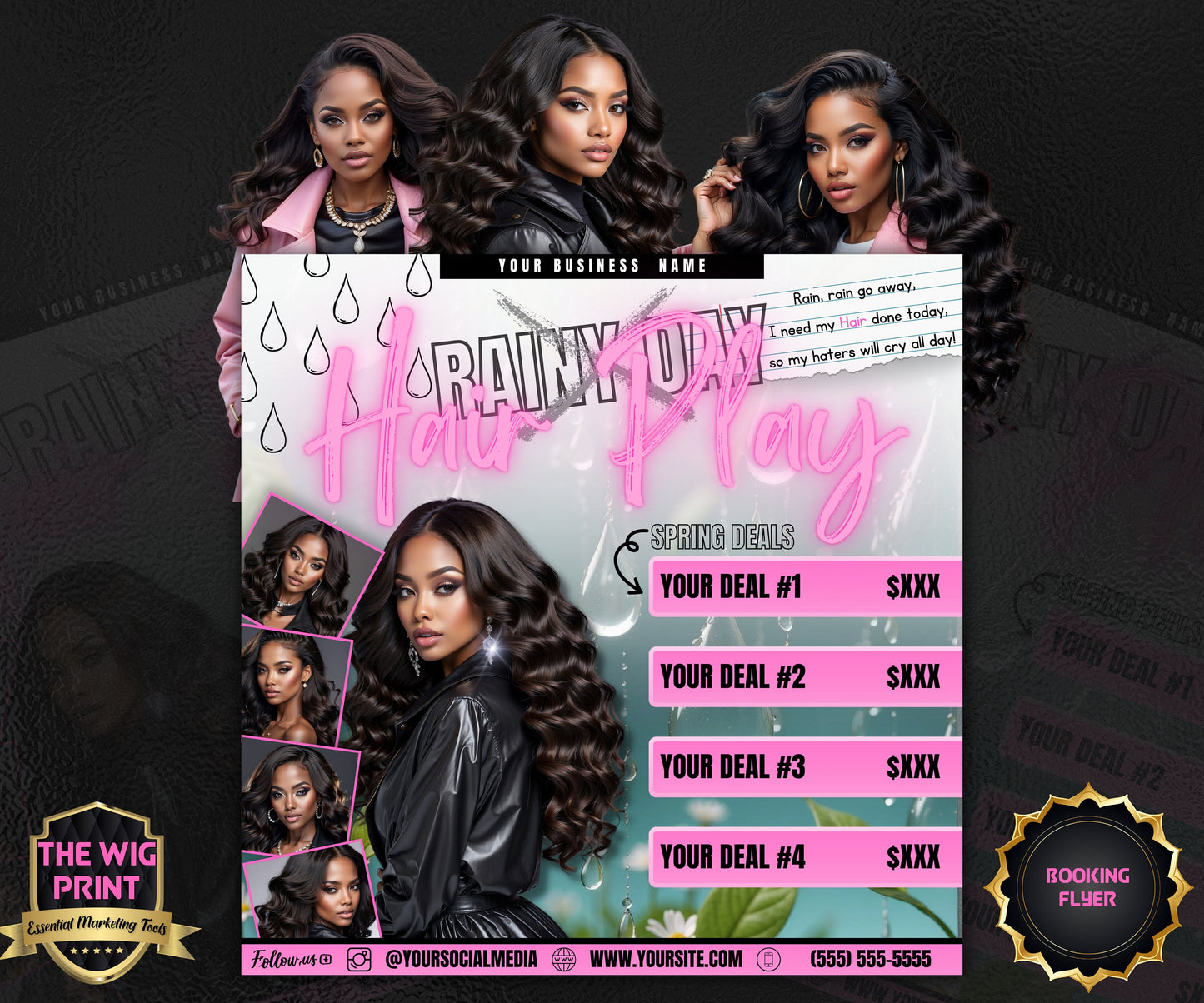 Spring Bookings | 1 Flyer | DIY | CANVA |Hair + Beauty | Social Media Flyer