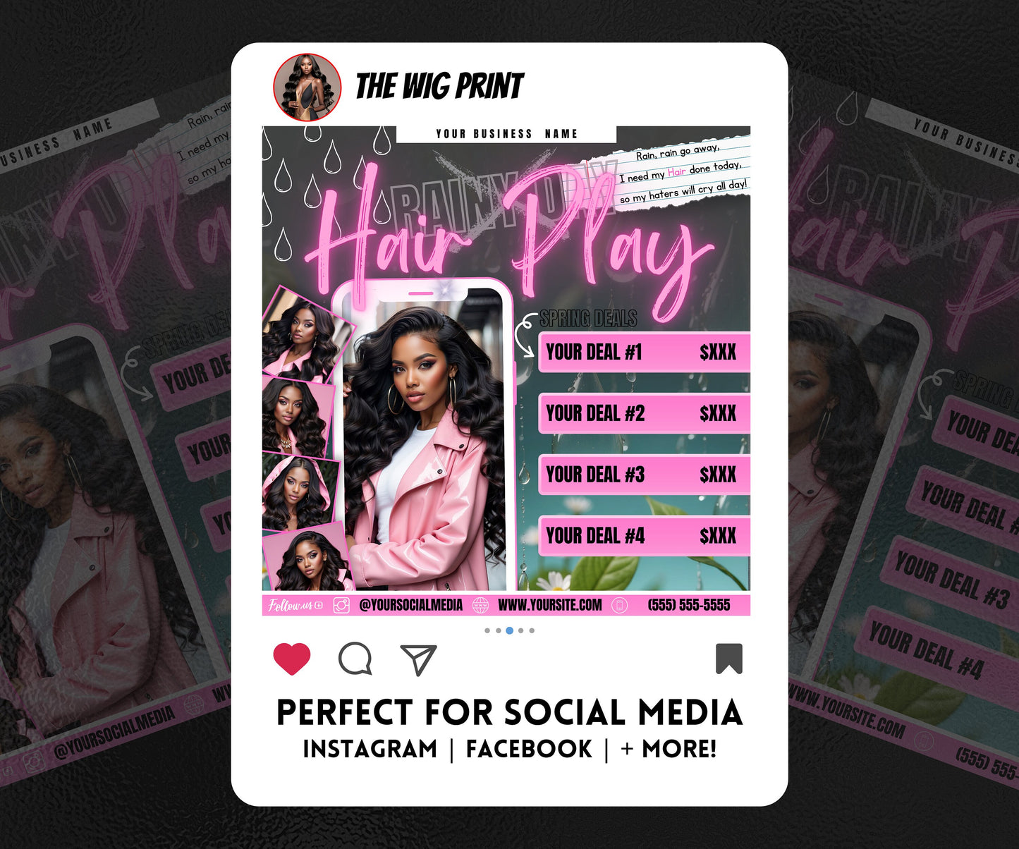 Spring Bookings | 1 Flyer | DIY | CANVA |Hair + Beauty | Social Media Flyer