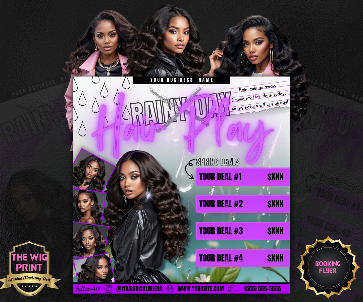 Spring Bookings | 1 Flyer | DIY | CANVA |Hair + Beauty | Social Media Flyer