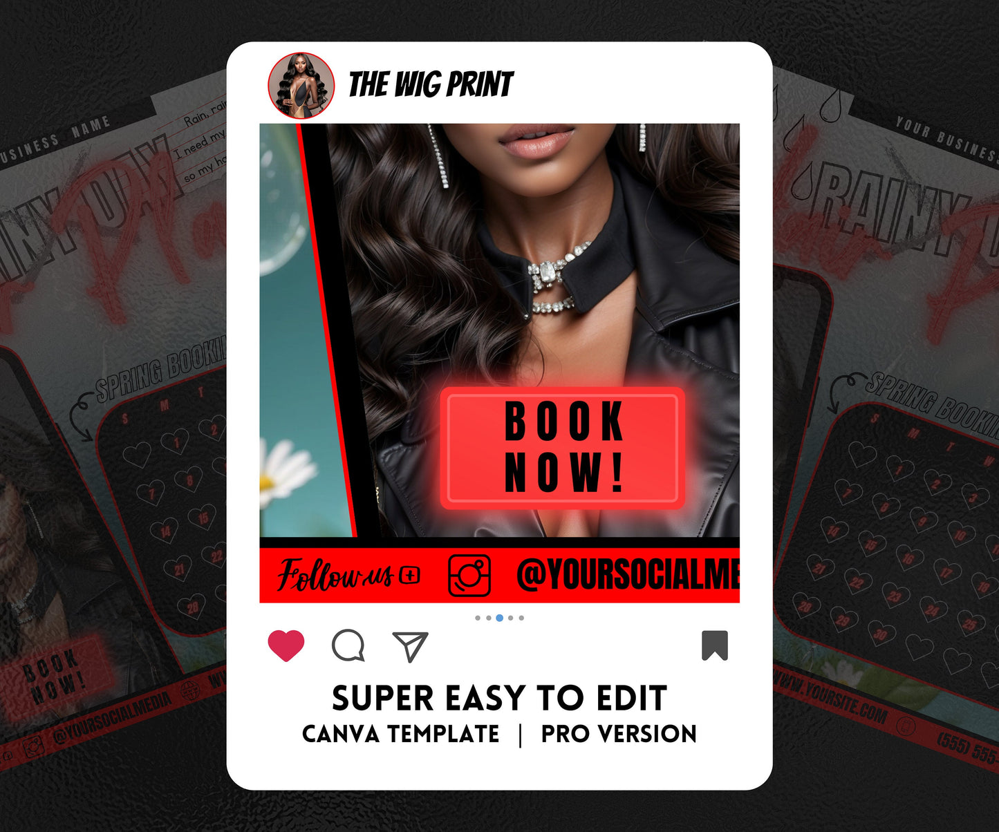 Spring Bookings | 1 Flyer | DIY | CANVA |Hair + Beauty | Social Media Flyer