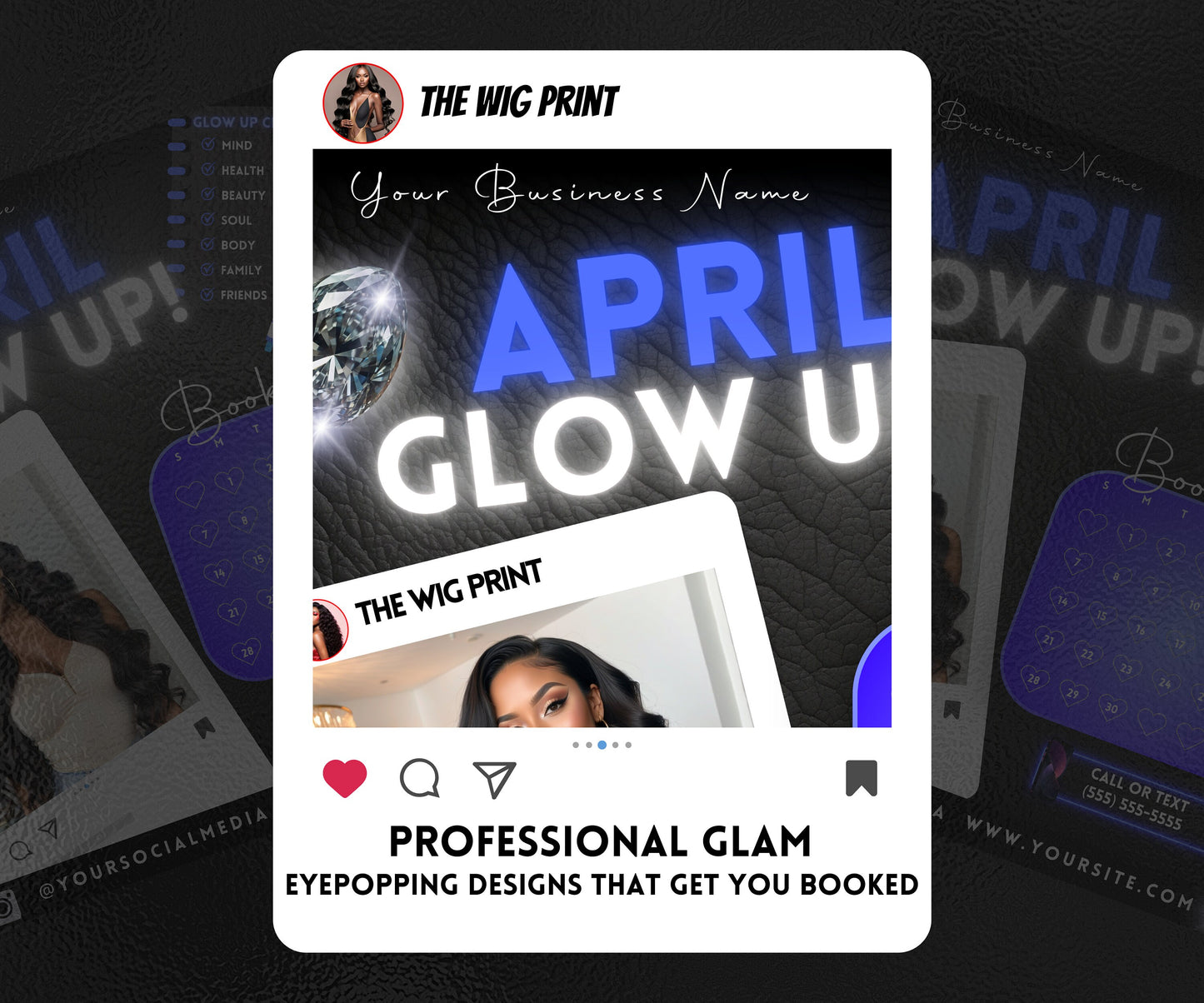 April Bookings | 1 Flyer | DIY | CANVA |Hair + Beauty | Social Media Flyer