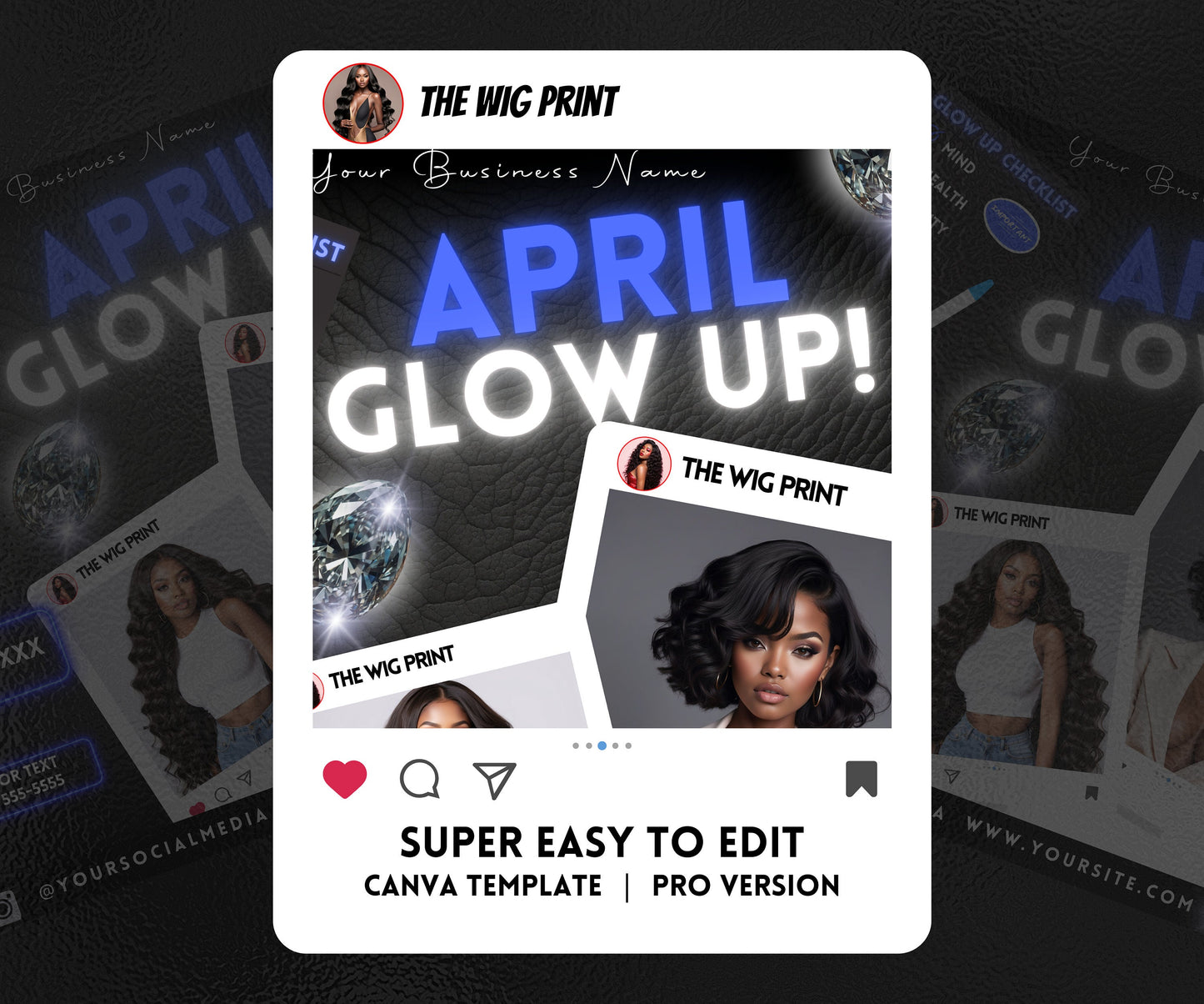 April Bookings | 1 Flyer | DIY | CANVA |Hair + Beauty | Social Media Flyer