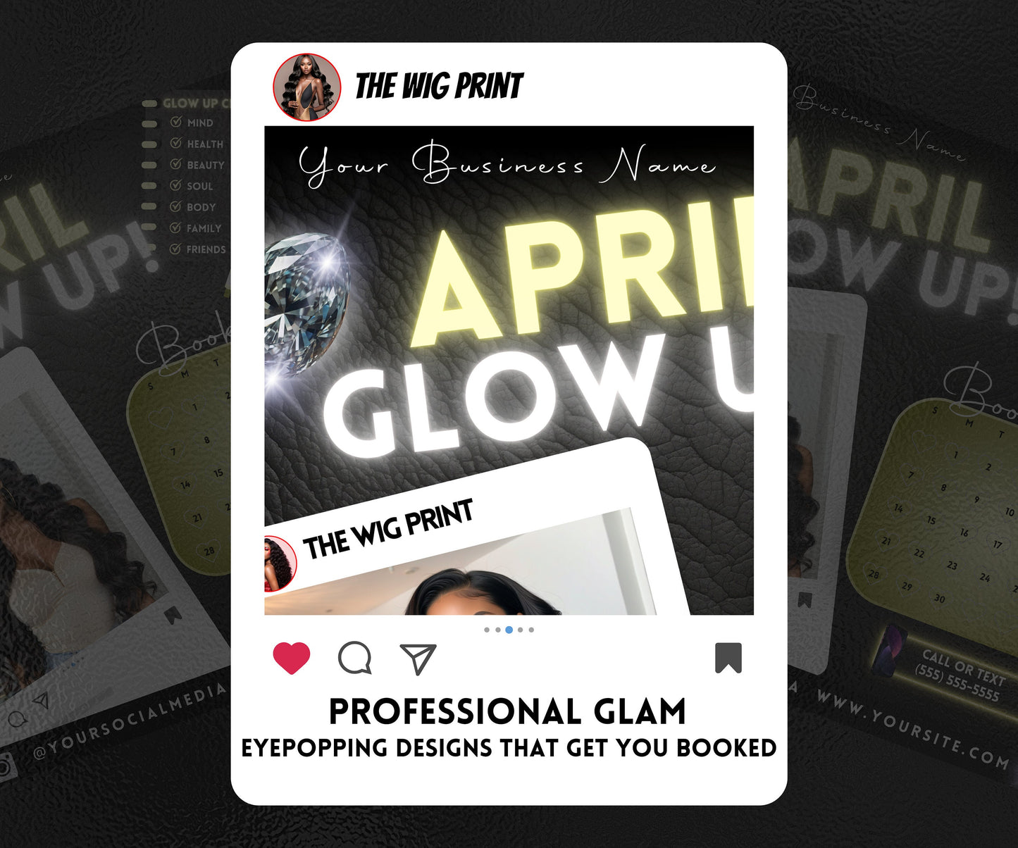 April Bookings | 1 Flyer | DIY | CANVA |Hair + Beauty | Social Media Flyer