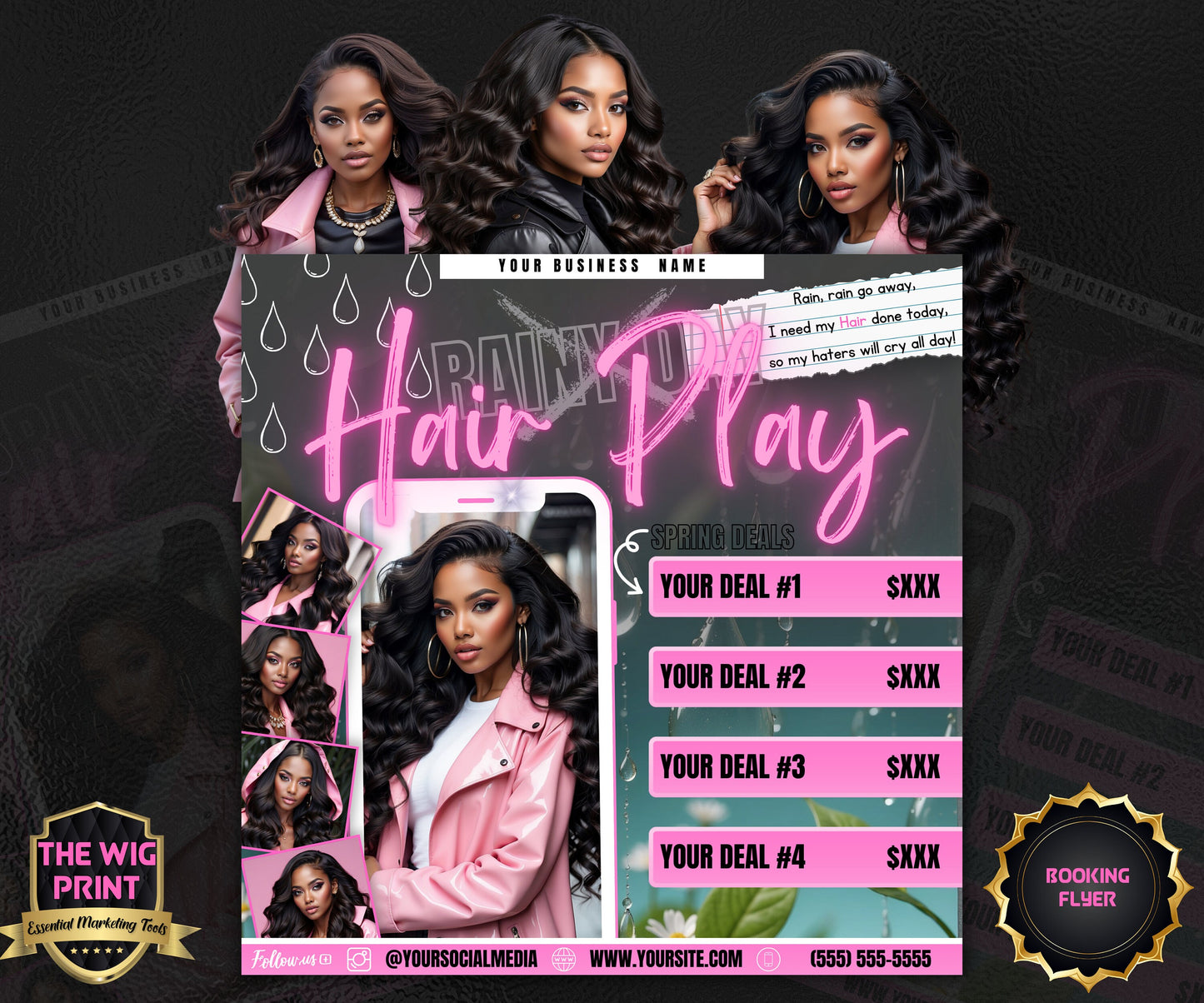 Spring Bookings | 1 Flyer | DIY | CANVA |Hair + Beauty | Social Media Flyer